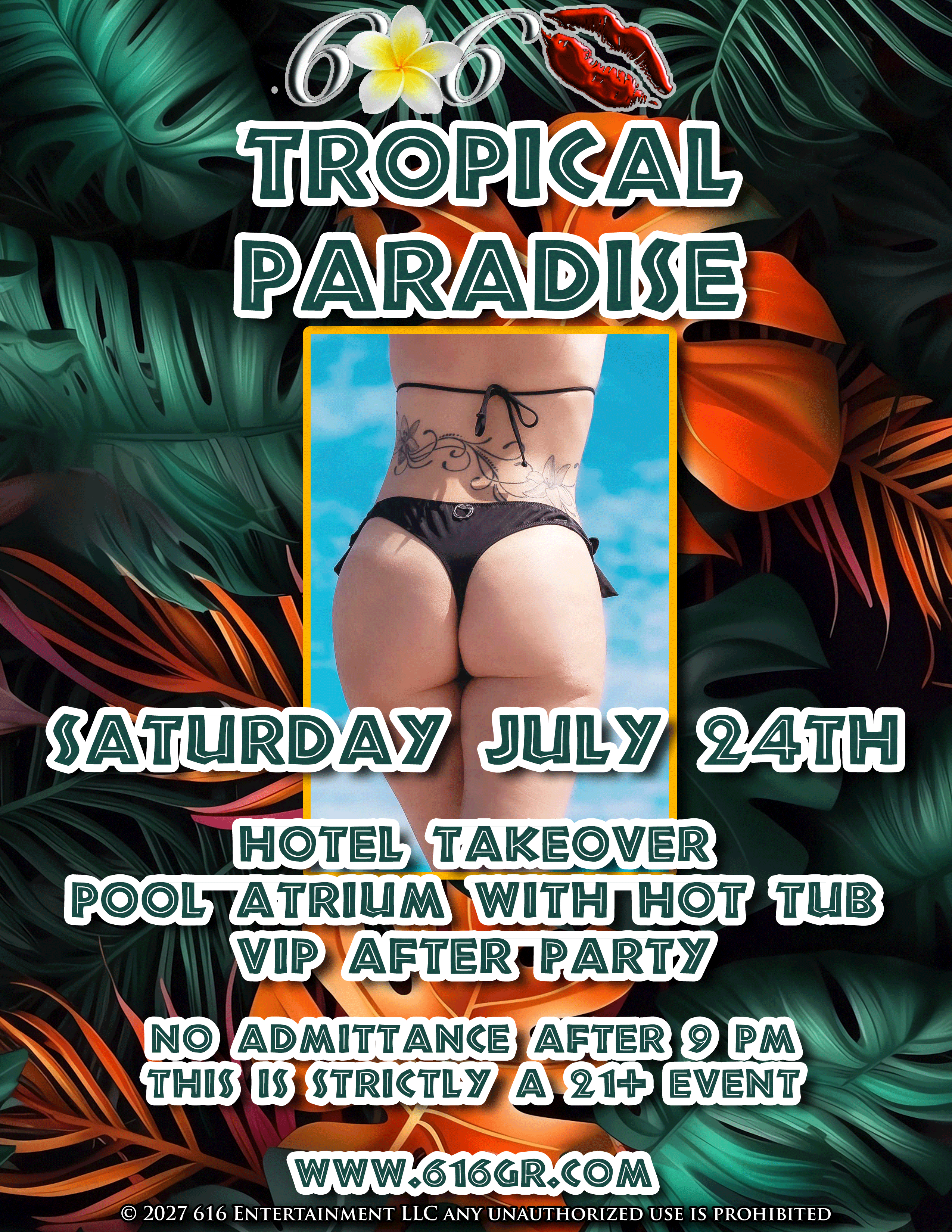 616 Tropical Paradise, Saturday July 24th, 2027